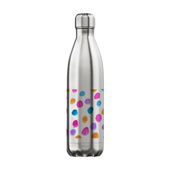 Watercolor dots, Inox (Stainless steel) hot metal mug, double wall, 750ml