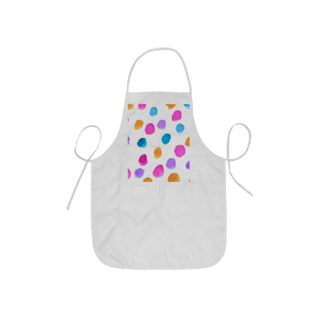 Watercolor dots, Ποδιά Σεφ ολόσωμη κοντή  Παιδική (44x62cm)