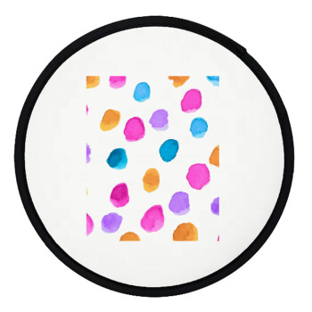 Watercolor dots, Βεντάλια υφασμάτινη αναδιπλούμενη με θήκη (20cm)