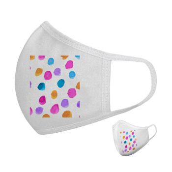 Watercolor dots, Μάσκα υφασμάτινη υψηλής άνεσης παιδική (Δώρο πλαστική θήκη)