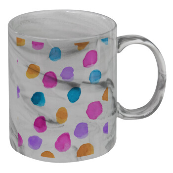 Watercolor dots, Κούπα κεραμική, marble style (μάρμαρο), 330ml
