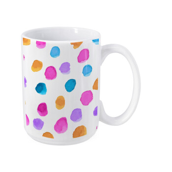 Watercolor dots, Κούπα Mega, κεραμική, 450ml