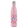 Metal mug thermos Pink Iridiscent (Stainless steel), double wall, 500ml