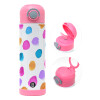 Children's hot water bottle, stainless steel, with safety straw, PINK (500ml)