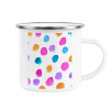 Metallic enamel cup white 360ml