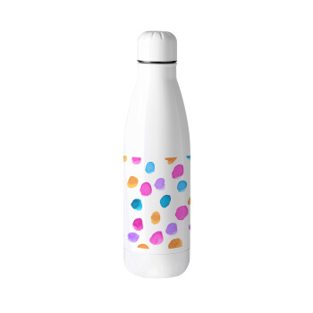 Watercolor dots, Metal mug thermos (Stainless steel), 500ml