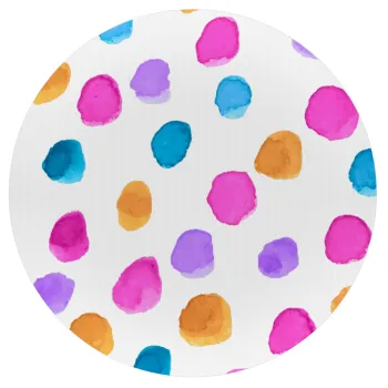 Watercolor dots, Mousepad Round 20cm
