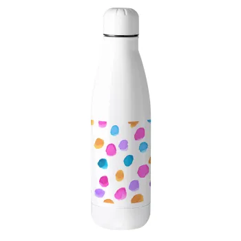 Watercolor dots, Μεταλλικό παγούρι θερμός (Stainless steel), 500ml