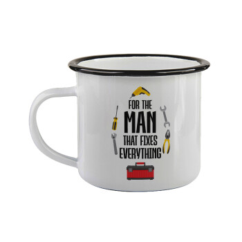 For the man that fixes everything!, Κούπα εμαγιέ με μαύρο χείλος 360ml