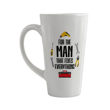 For the man that fixes everything!, Κούπα κωνική Latte Μεγάλη, κεραμική, 450ml