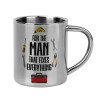 For the man that fixes everything!, Mug Stainless steel double wall 300ml