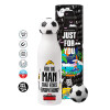 Soccer Metal mug thermos, double wall, 550ml