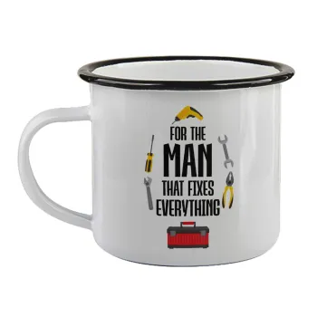For the man that fixes everything!, Κούπα εμαγιέ με μαύρο χείλος 360ml