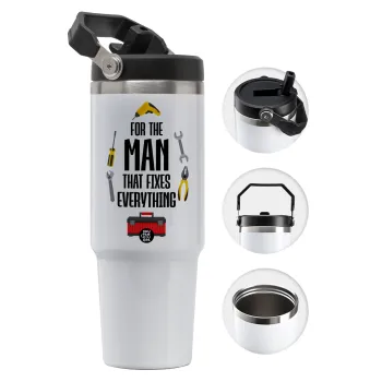 For the man that fixes everything!, Θερμός Ανοξείδωτο 30oz με χερούλι