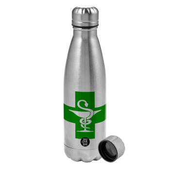 Φαρμακείο, Metallic water bottle, stainless steel, 750ml