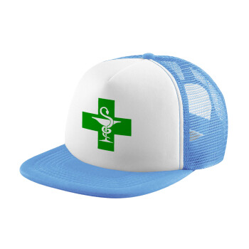 Φαρμακείο, Καπέλο Soft Trucker με Δίχτυ Γαλάζιο/Λευκό