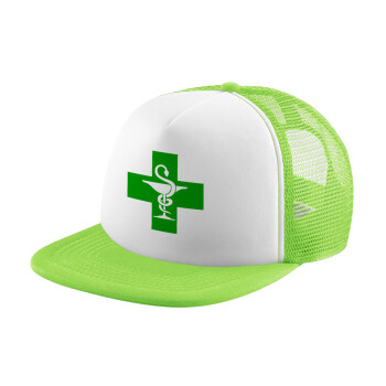 Φαρμακείο, Καπέλο Soft Trucker με Δίχτυ Πράσινο/Λευκό