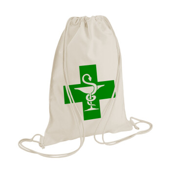 Φαρμακείο, Τσάντα πλάτης πουγκί GYMBAG natural (28x40cm)