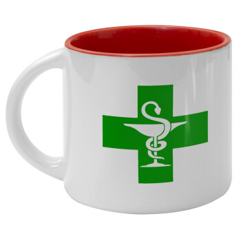 Φαρμακείο, Κούπα κεραμική 400ml Λευκή/Κόκκινη