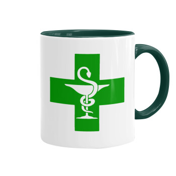 Φαρμακείο, Mug colored green, ceramic, 330ml