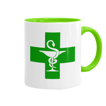 Φαρμακείο, Mug colored light green, ceramic, 330ml