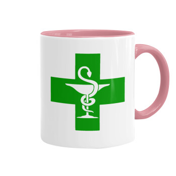Φαρμακείο, Mug colored pink, ceramic, 330ml
