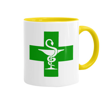 Φαρμακείο, Mug colored yellow, ceramic, 330ml