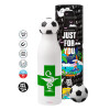 Soccer Metal mug thermos, double wall, 550ml