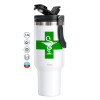 Mega Stainless steel Tumbler with lid, double wall 1,2L