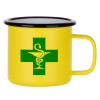 Metallic enamel MATT Yellow cup 360ml