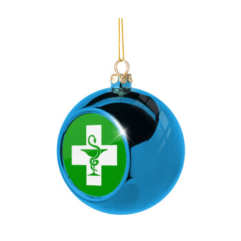 Φαρμακείο, Blue Christmas tree ball ornament 8cm