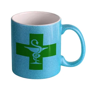 Φαρμακείο, Κούπα Σιέλ Glitter που γυαλίζει, κεραμική, 330ml