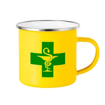 Φαρμακείο, Yellow Enamel Metallic Cup 360ml