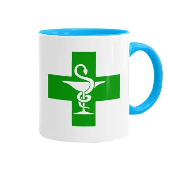 Φαρμακείο, Κούπα χρωματιστή γαλάζια, κεραμική, 330ml