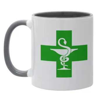 Φαρμακείο, Mug colored grey, ceramic, 330ml