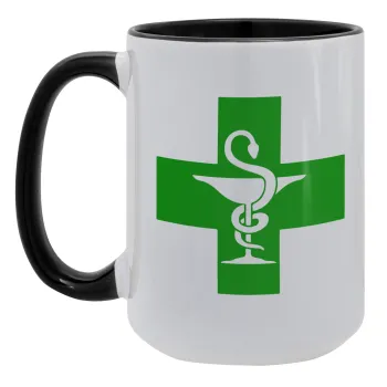 Φαρμακείο, Κούπα Mega 15oz, κεραμική Μαύρη, 450ml