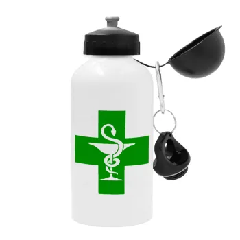 Φαρμακείο, Μεταλλικό παγούρι νερού, Λευκό, αλουμινίου 500ml