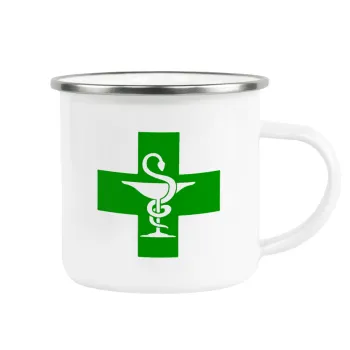 Φαρμακείο, Metallic enamel cup white 360ml
