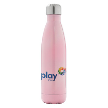 Play by ΟΠΑΠ, Metal mug thermos Pink Iridiscent (Stainless steel), double wall, 500ml
