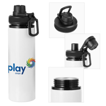 Play by ΟΠΑΠ, Metal water bottle with safety cap, aluminum 850ml