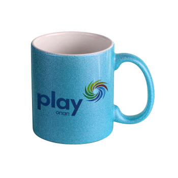 Play by ΟΠΑΠ, Κούπα Σιέλ Glitter που γυαλίζει, κεραμική, 330ml