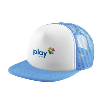 Play by ΟΠΑΠ, Καπέλο Soft Trucker με Δίχτυ Γαλάζιο/Λευκό