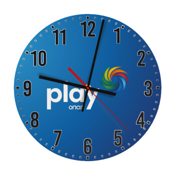 Play by ΟΠΑΠ, Ρολόι τοίχου ξύλινο (30cm)