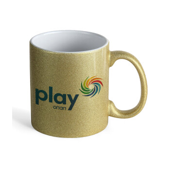 Play by ΟΠΑΠ, Κούπα Χρυσή Glitter που γυαλίζει, κεραμική, 330ml