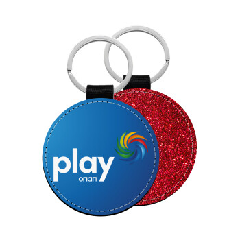 Play by ΟΠΑΠ, Μπρελόκ Δερματίνη, στρογγυλό ΚΟΚΚΙΝΟ (5cm)