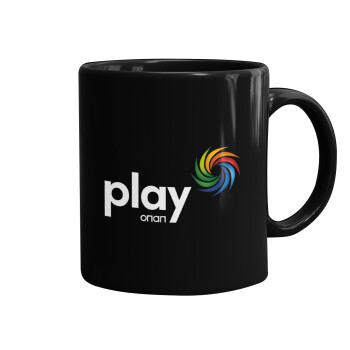 Play by ΟΠΑΠ, Mug black, ceramic, 330ml