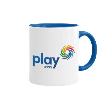 Play by ΟΠΑΠ, Mug colored blue, ceramic, 330ml