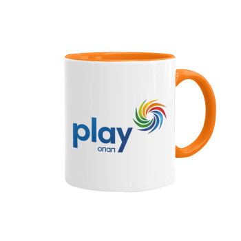 Play by ΟΠΑΠ, Κούπα χρωματιστή πορτοκαλί, κεραμική, 330ml