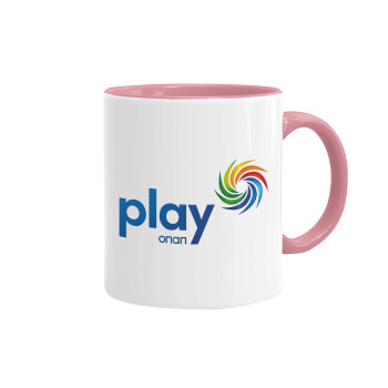 Play by ΟΠΑΠ, Mug colored pink, ceramic, 330ml