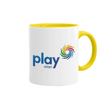 Play by ΟΠΑΠ, Mug colored yellow, ceramic, 330ml